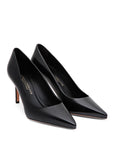 Décolleté in nappa nero assoluto e fodera nera con tacco stiletto 70 mm