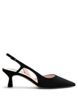 Chanel Wildleder Schwarz und Futter Rosa mit Absatz 55 mm