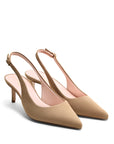 Chanel aus Wildleder, Holz und rosa Futter mit 55 mm Absatz