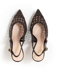 Chanel Moka geflochten, rosa Futter, 70 mm Stilettoabsatz