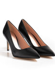 Nudefarbener Pumps aus Nappaleder mit rosa Futter und 100 mm Stilettoabsatz