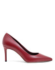 Decolletè classico in pelle rossa con tacco stiletto 50 mm