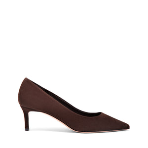 Décolleté Camoscio Cacao, stiletto 55mm