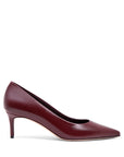 Classic Terra d'Umbria suede pump with green lining and 50 mm stiletto heel