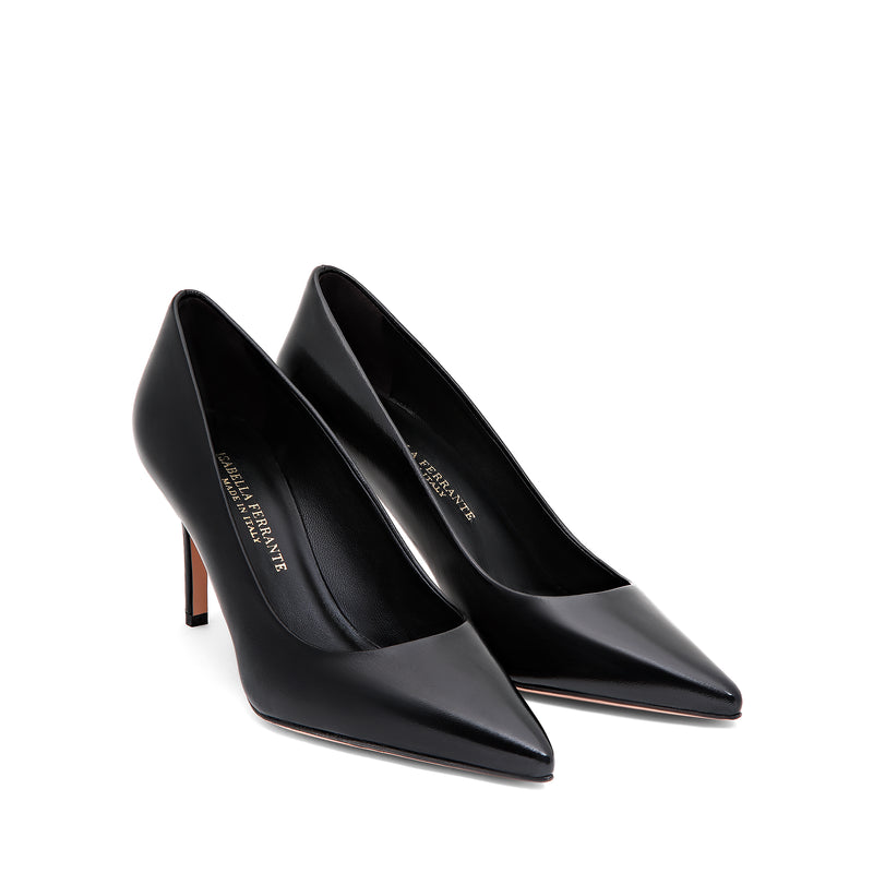 Décolleté Nappa Nera Lucida, stiletto 70mm