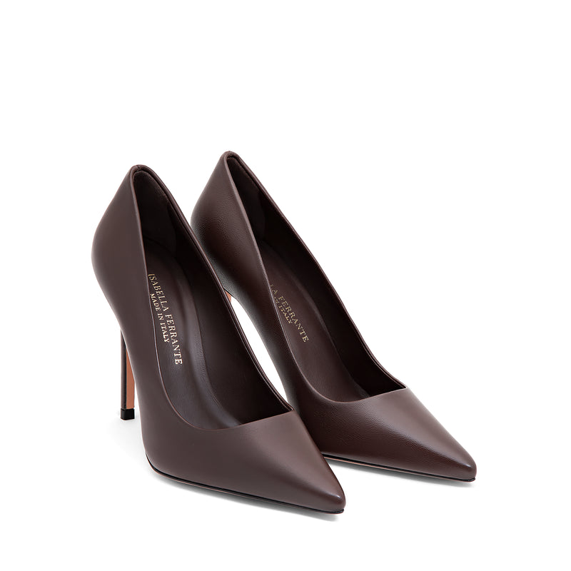 Décolleté Nappa Moka, stiletto 100mm