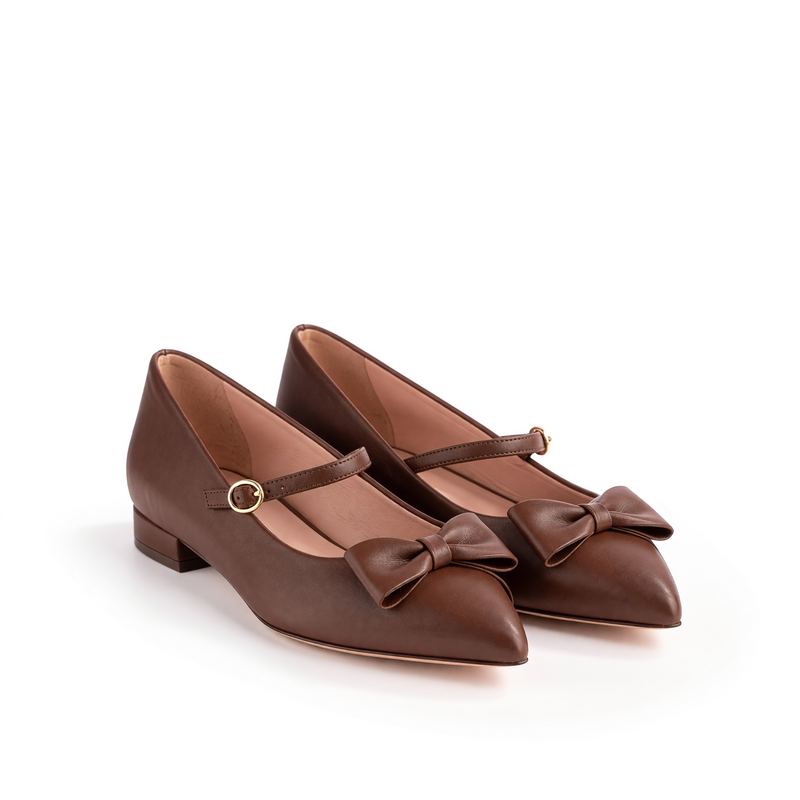 Ballerina Mergellina Nappa Cioccolato