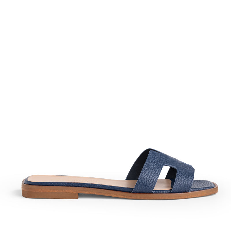 Sandalo H Pelle Bottalata Blu
