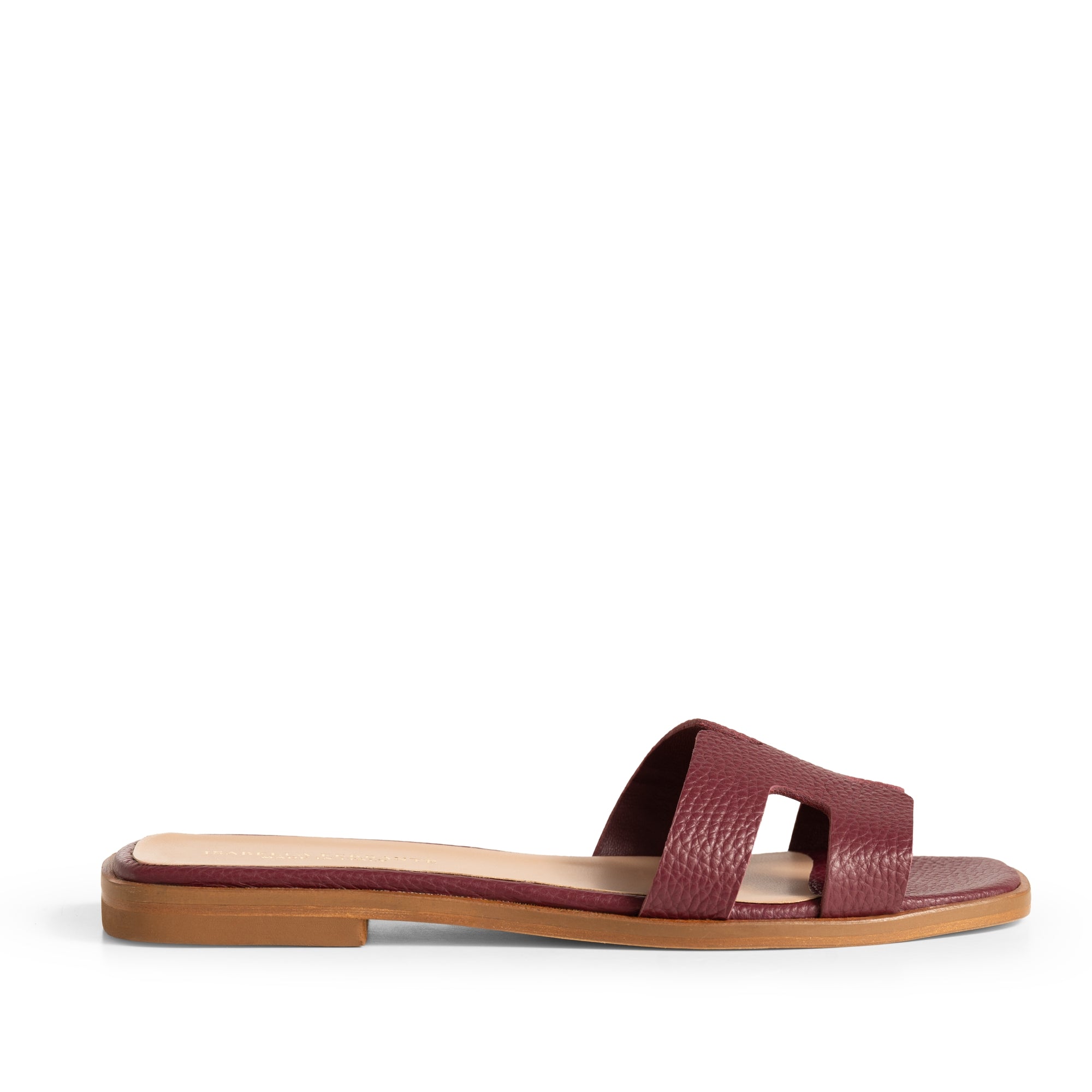 Sandalo Shape "X" Pelle Bottalata Prugna