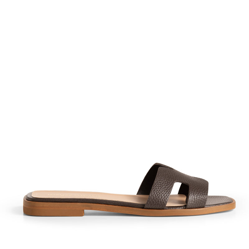 Sandalo Shape "X" Pelle Bottalata Moka