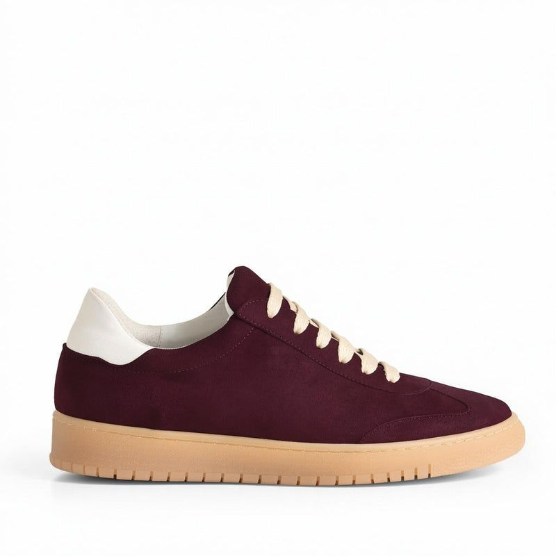 Sneaker Camoscio Bordeaux, suola gomma