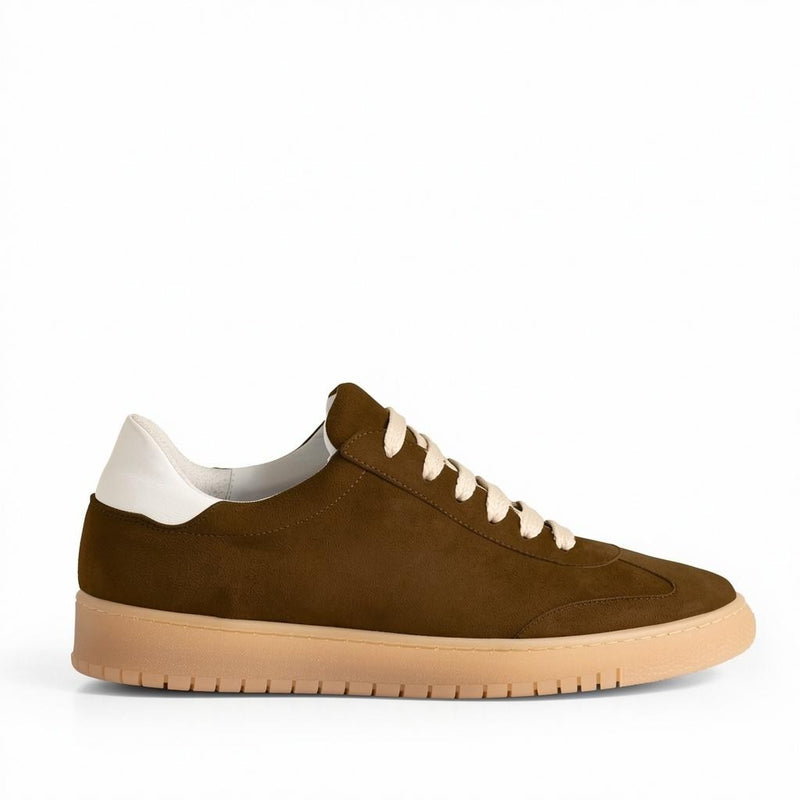 Sneaker Camoscio Moka, suola gomma