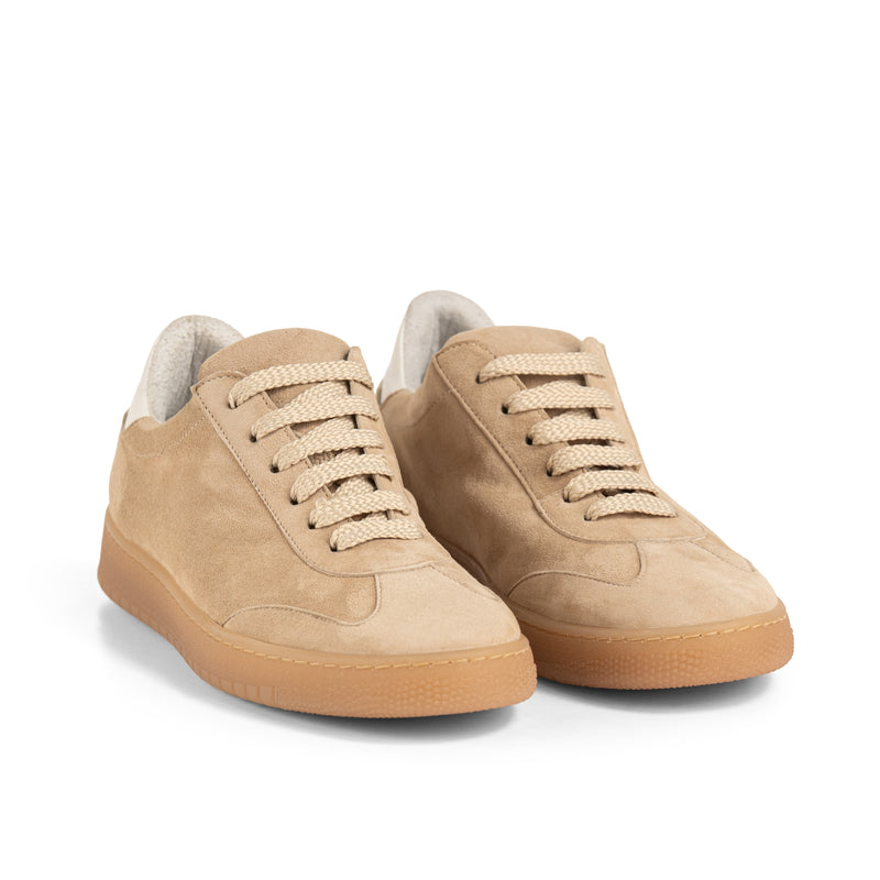 Sneaker Camoscio Sabbia, suola gomma