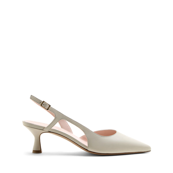 Slingback Nappa Latte, rocchetto 55mm