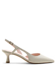 Chanel Nappaleder Latte, rosa Futter, 55 mm Absatz