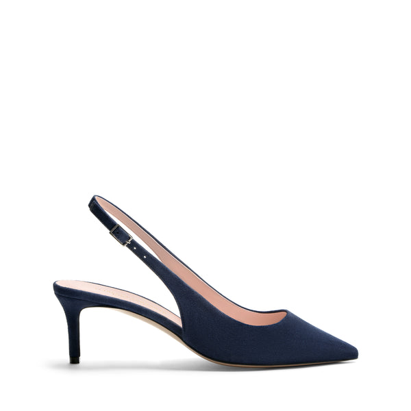 Slingback Camoscio Blu, stiletto 55mm
