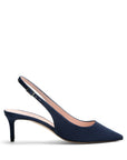 Wildleder-Pumps von Chanel in Abyss mit Puderfutter und 55 mm Absatz