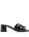 Mule in Pelle Bottolata Nera tacco 55mm