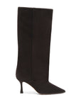 Cherry suede boots with 70mm stiletto heel