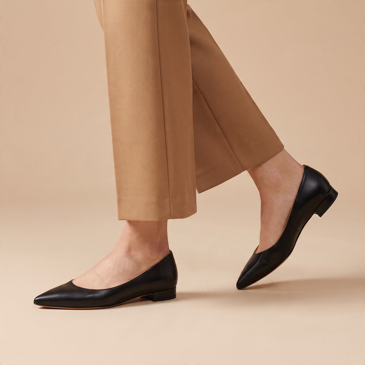 Ballerina Riva Fiorita Nappa Nera