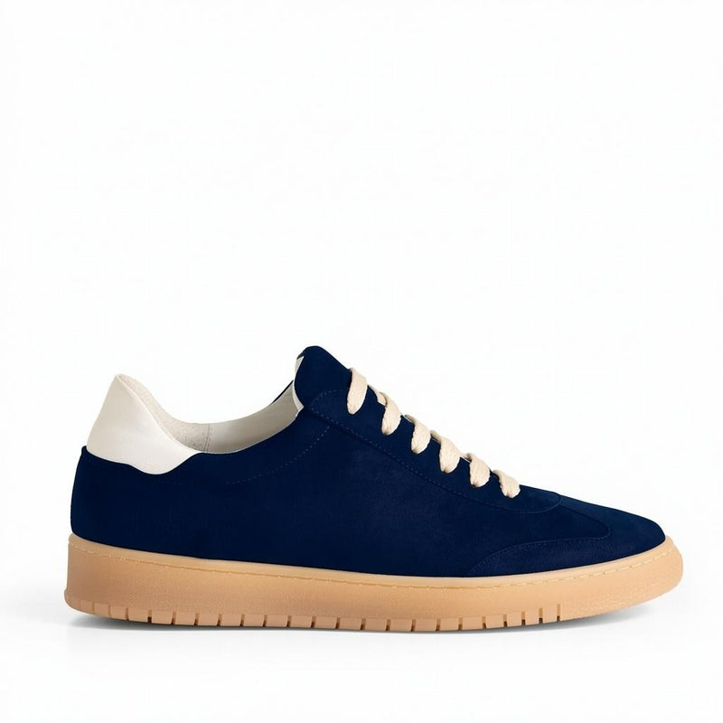 Sneaker Camoscio Blu, suola gomma
