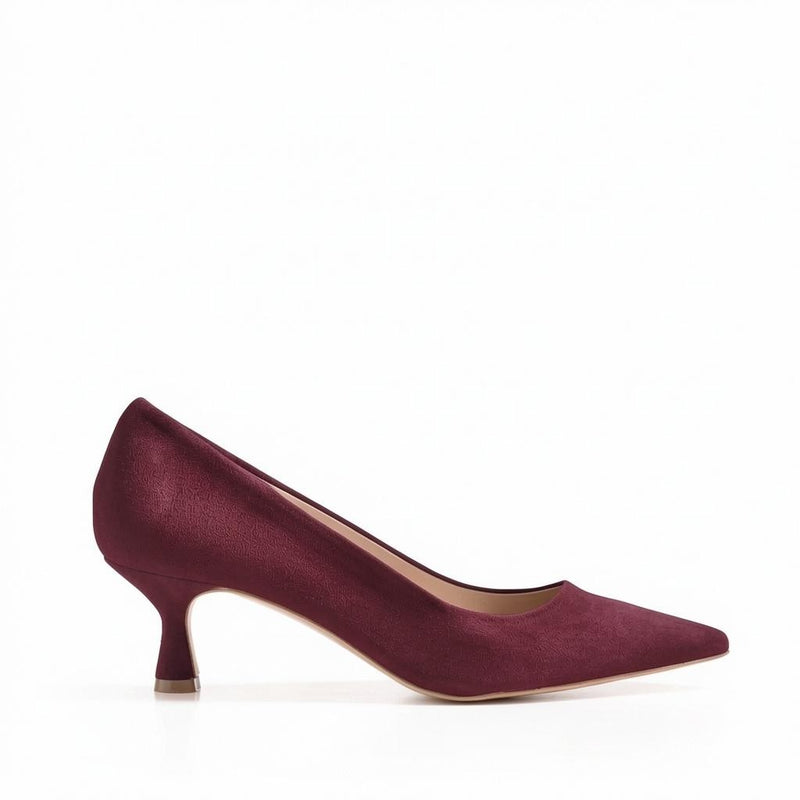 Décolleté Sfoderata Camoscio Borgogna, rocchetto 55mm