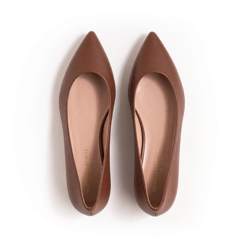 Ballerina Riva Fiorita Nappa Cioccolato