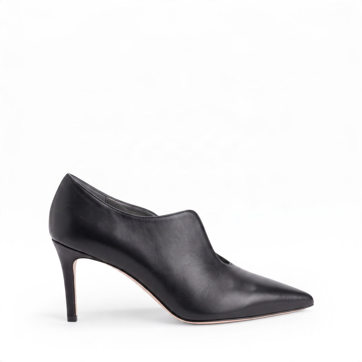 Décolleté Accollata Chiaia Nappa Nera, stiletto 70mm