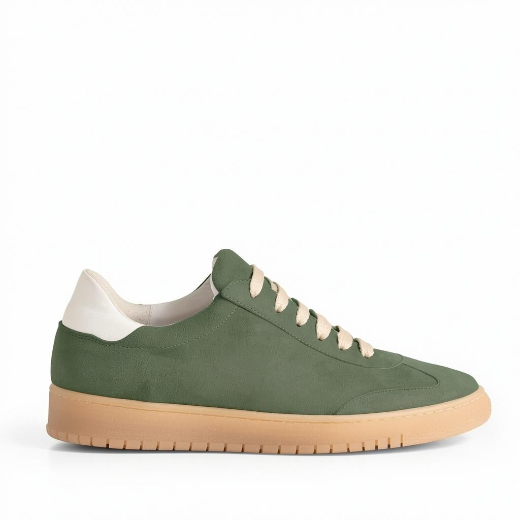Sneaker Camoscio Loden, suola gomma