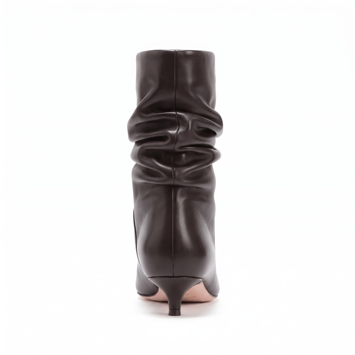 Tronchetto Spaccanapoli Pelle Guanto Moro, stiletto 30mm
