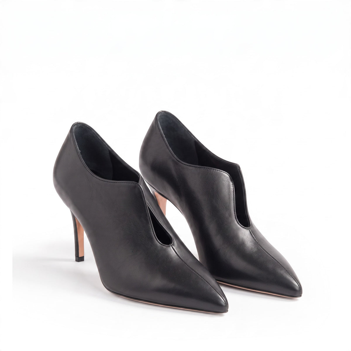 Décolleté Accollata Chiaia Nappa Nera, stiletto 70mm