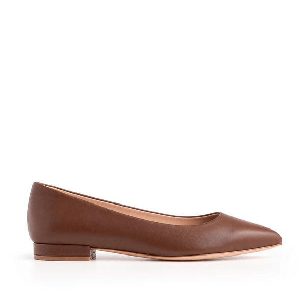 Ballerina Riva Fiorita Nappa Cioccolato