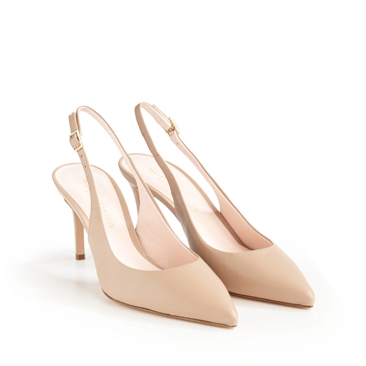 Slingback Posillipo in nappa contour, tacco stiletto 70 mm, foto 2 di 3