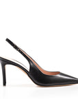 Classic Terra d'Umbria suede pump with green lining and 50 mm stiletto heel