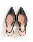 Classic Terra d'Umbria suede pump with green lining and 50 mm stiletto heel