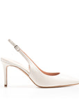 Classic Terra d'Umbria suede pump with green lining and 50 mm stiletto heel