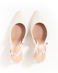 Classic Terra d'Umbria suede pump with green lining and 50 mm stiletto heel