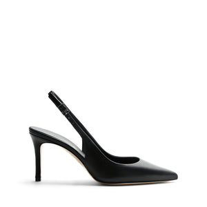 Slingback Nappa Nera, fodera nera, 70mm