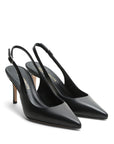 Slingpumps aus schwarzem Nappaleder und schwarzem Futter mit 70 mm Absatz