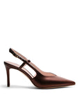 Chanel aus bronzefarbenem Lamé-Leder mit zartrosafarbenem Futter und 70 mm Stilettoabsatz