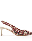 Chanel intrecciata Crema,Rosso e Moka fodera rosa tacco stiletto 50mm