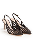 Chanel Moka geflochten, rosa Futter, 70 mm Stilettoabsatz