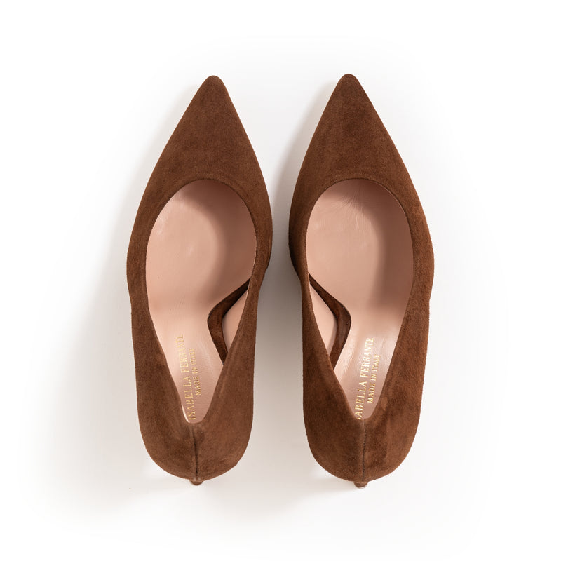 Décolleté Camoscio Chocolate, stiletto 70mm