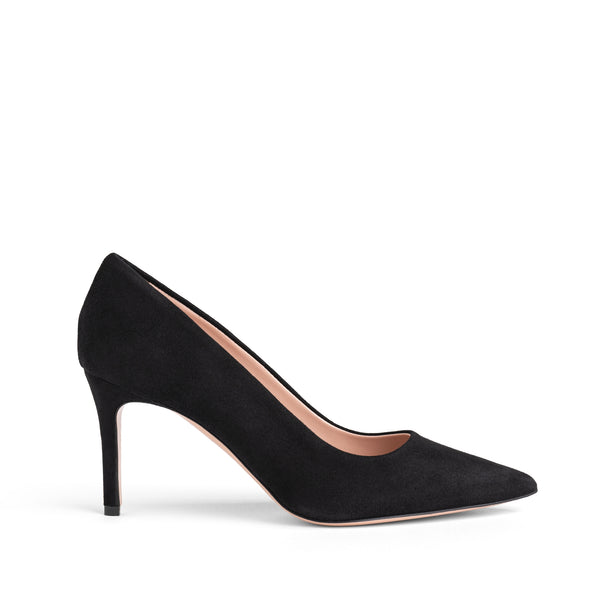 Décolleté Camoscio Nero, stiletto 70mm