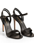 Sandalo Nappa Nero, stiletto 100mm