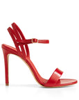 Ballerina with sky satin strap, fudge lining, pointed toe, 2cm heel
