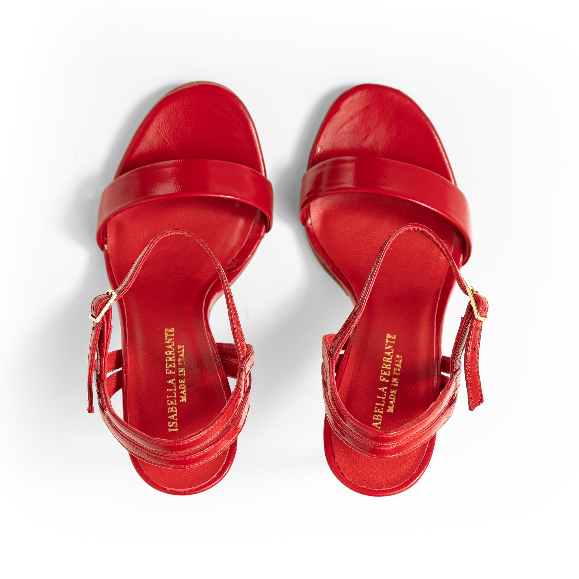 Ballerina with sky satin strap, fudge lining, pointed toe, 2cm heel