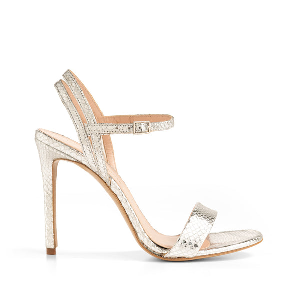 Sandalo Viper Mirror Argento, stiletto 100mm