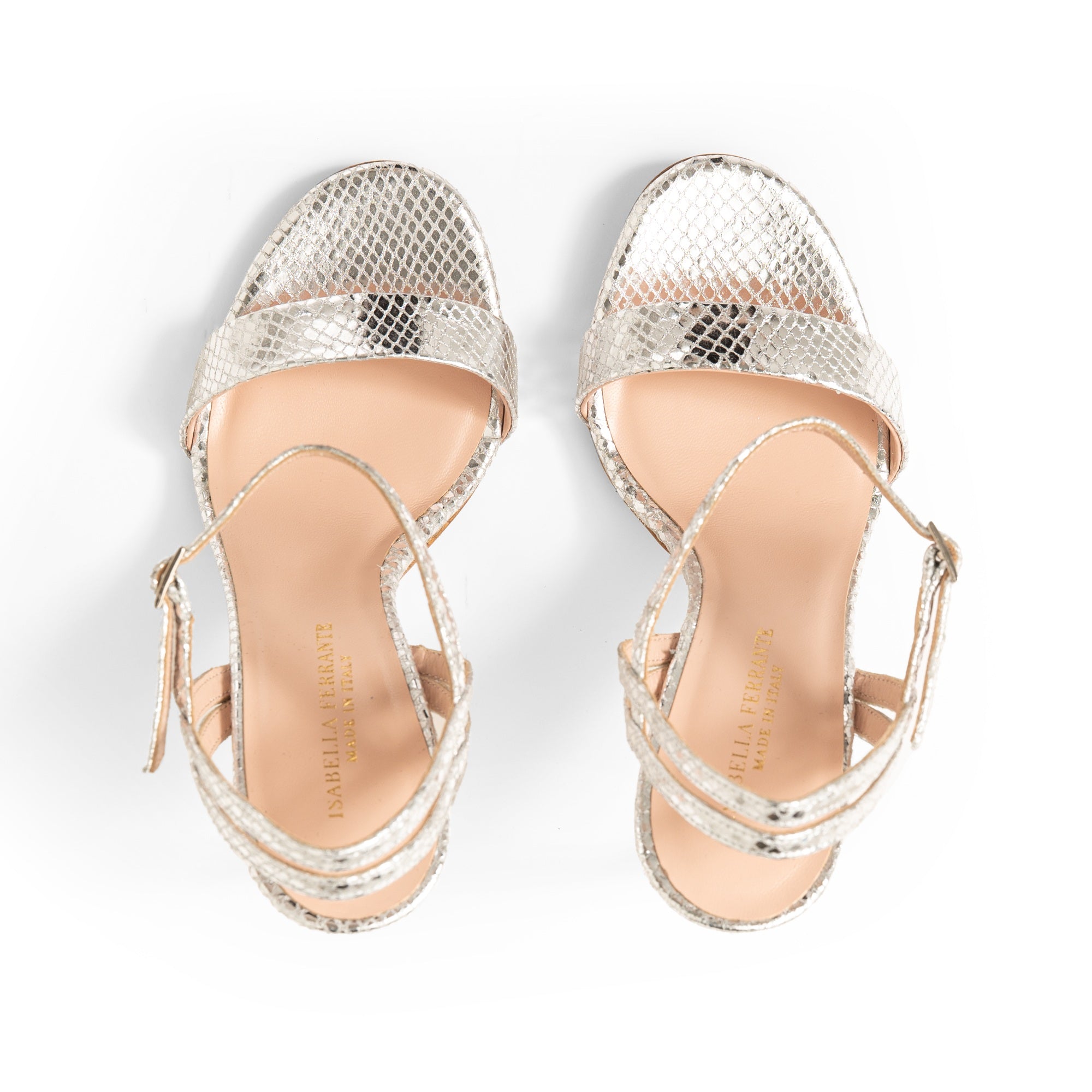 Sandalo Viper Mirror Argento, stiletto 100mm