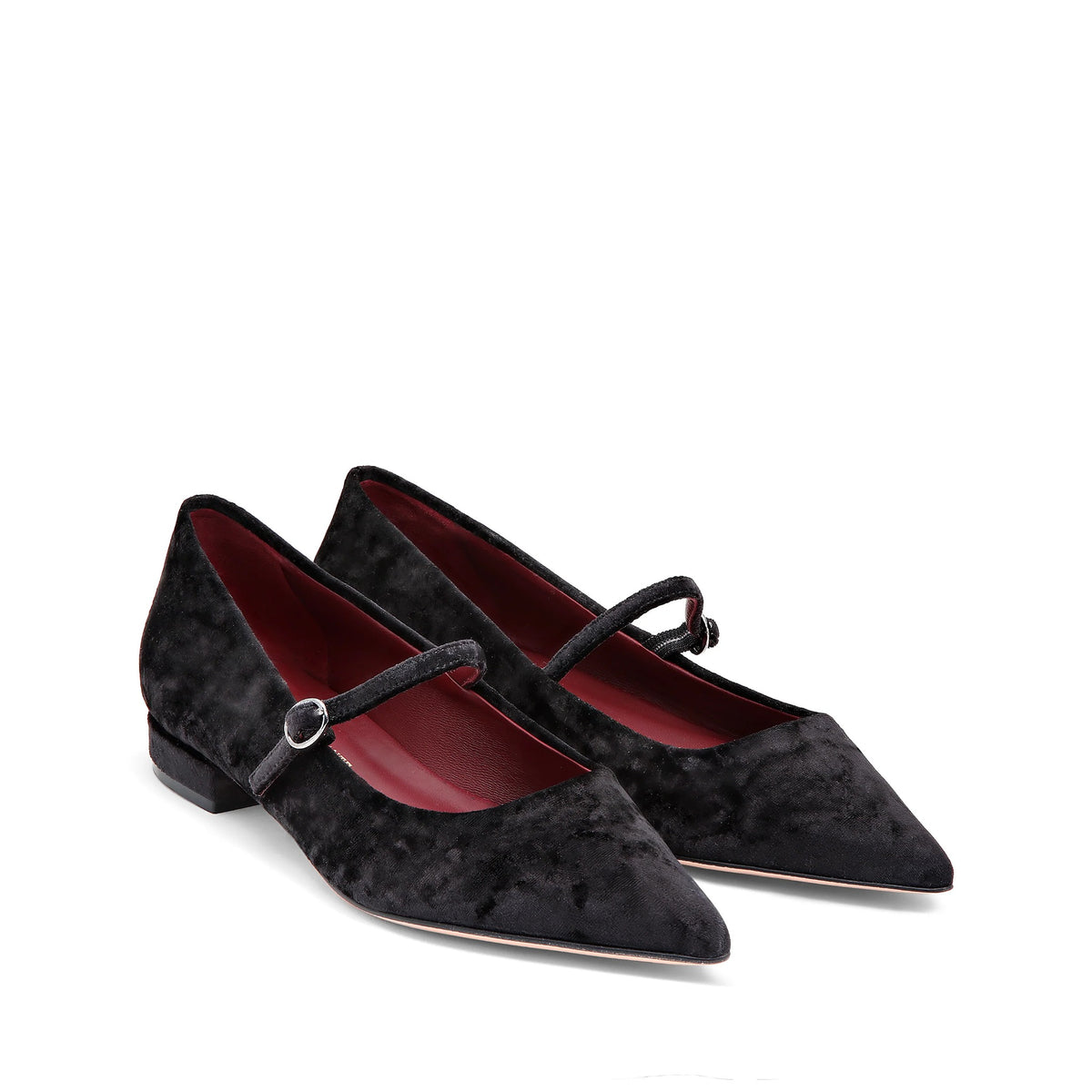 Ballerina Mergellina in raso nera, ballerina piatta, foto 2 di 3